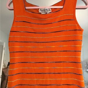Joseph Orange Striped Tank Top